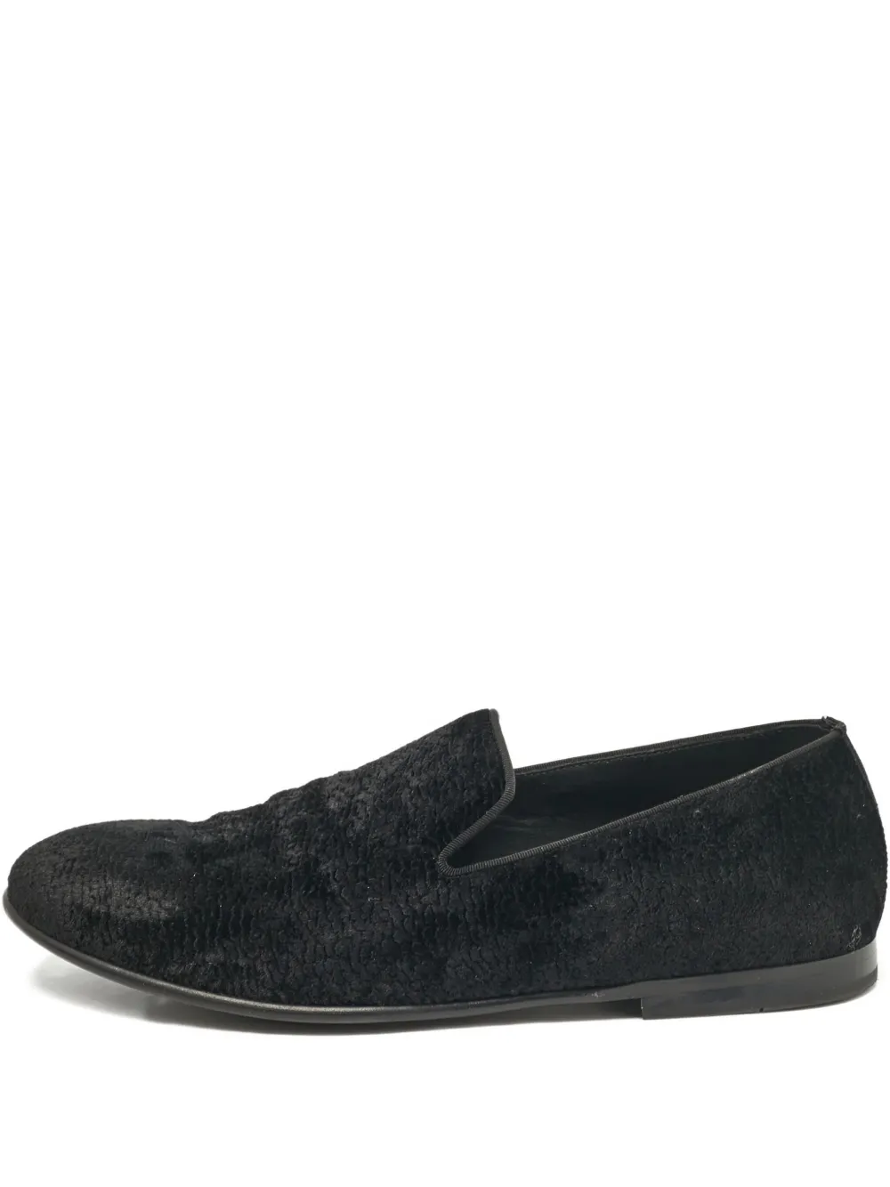 Dolce & Gabbana Pre-Owned velvet loafers | Black | Image 1