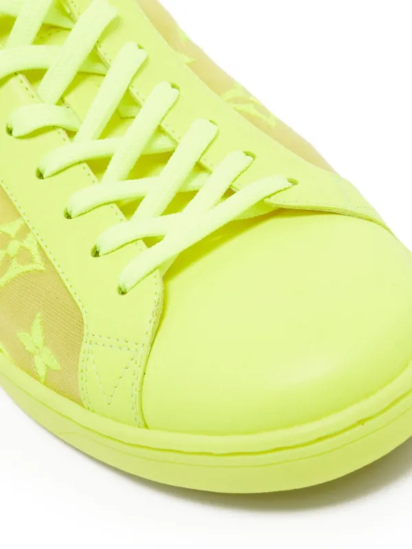 Louis Vuitton Pre-Owned Leather Monogram Sneakers | Yellow