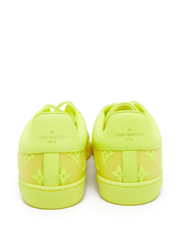 Louis Vuitton Pre-Owned Leather Monogram Sneakers | Yellow