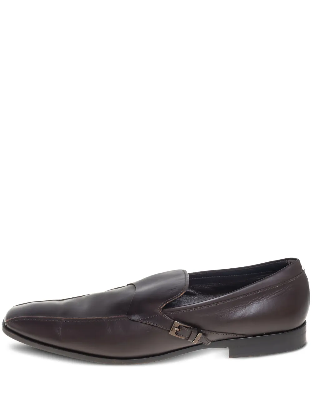 Tod's Vintage pre-owned buckle-detail leather loafers | Brown | Image 1