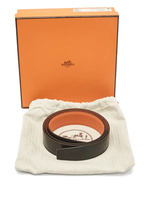 【出会えた一点物】HERMES リバーシブル ベルト ストラップ Hermès Pre-Owned リバーシブル ベルトストラップ | ブラック