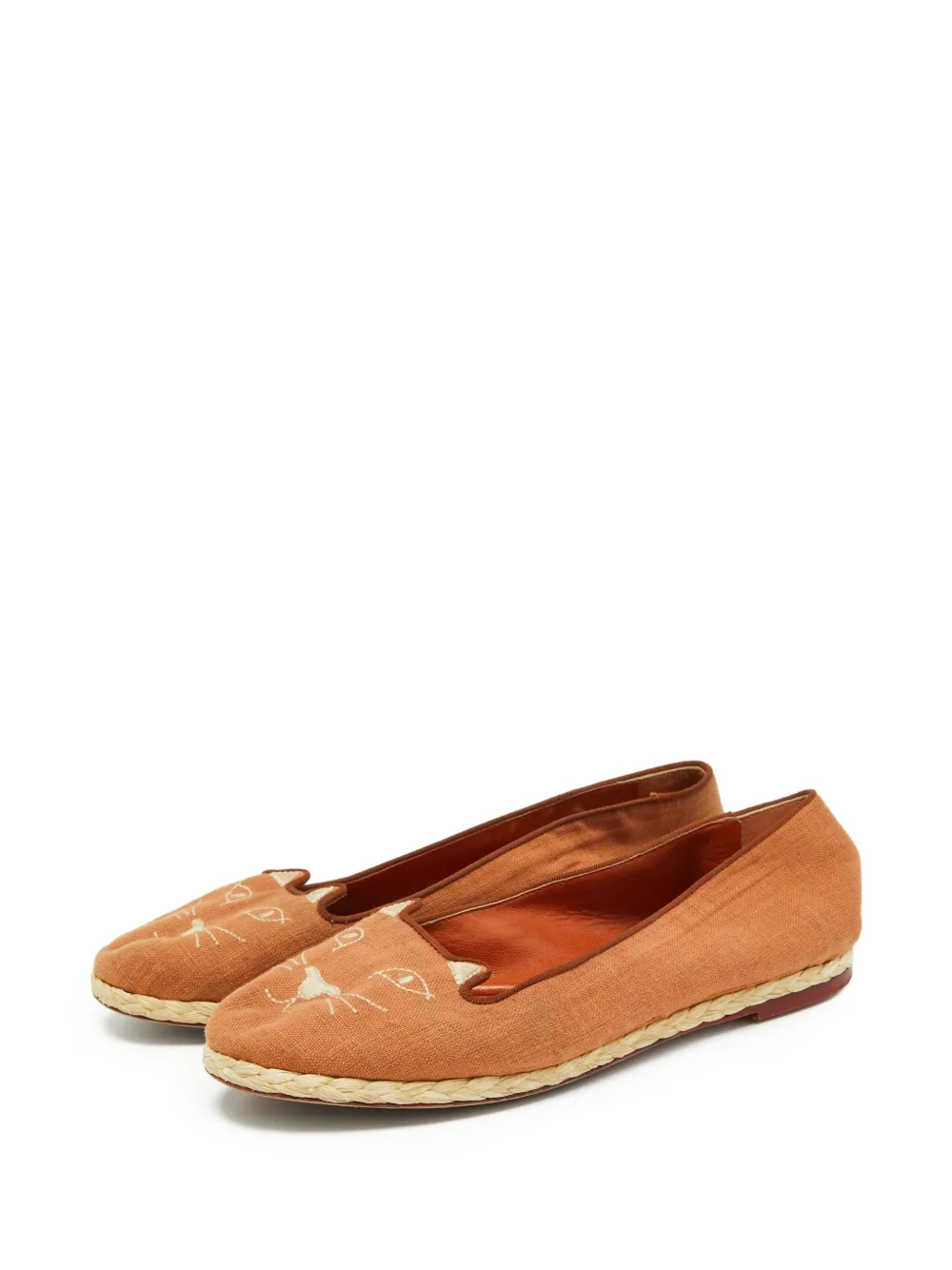 Charlotte Olympia pre-owned embroidered flat espadrilles | Image 2