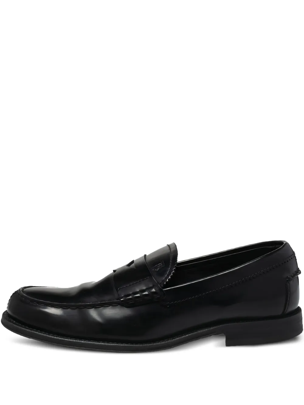 Tod's Vintage pre-owned leather penny-slot loafers | Black | Image 1