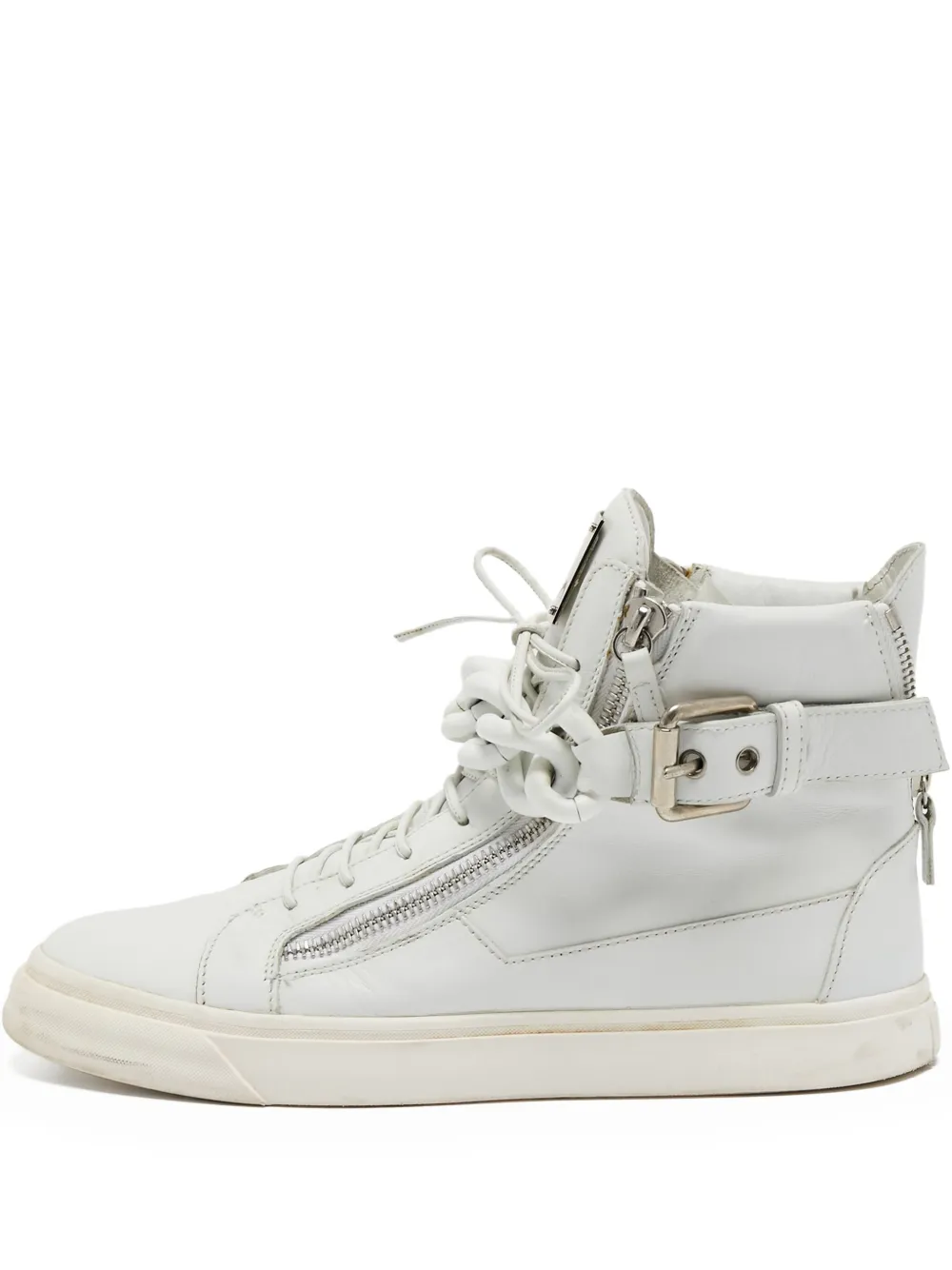 zip high-top sneakers
