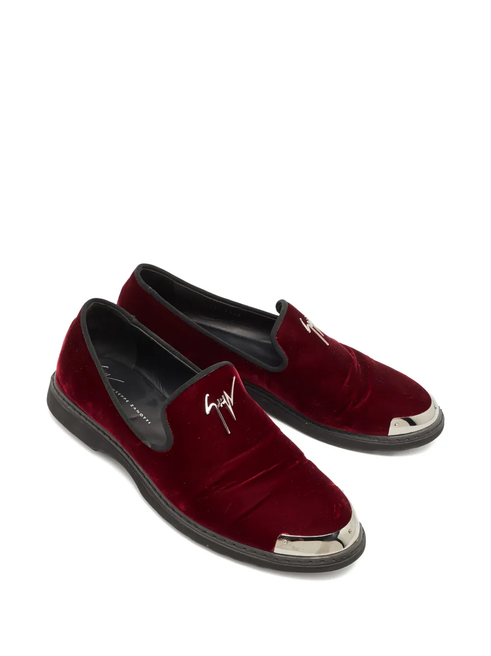 Giuseppe Zanotti Vintage Pre-owned velvet slip-on loafers | Image 2