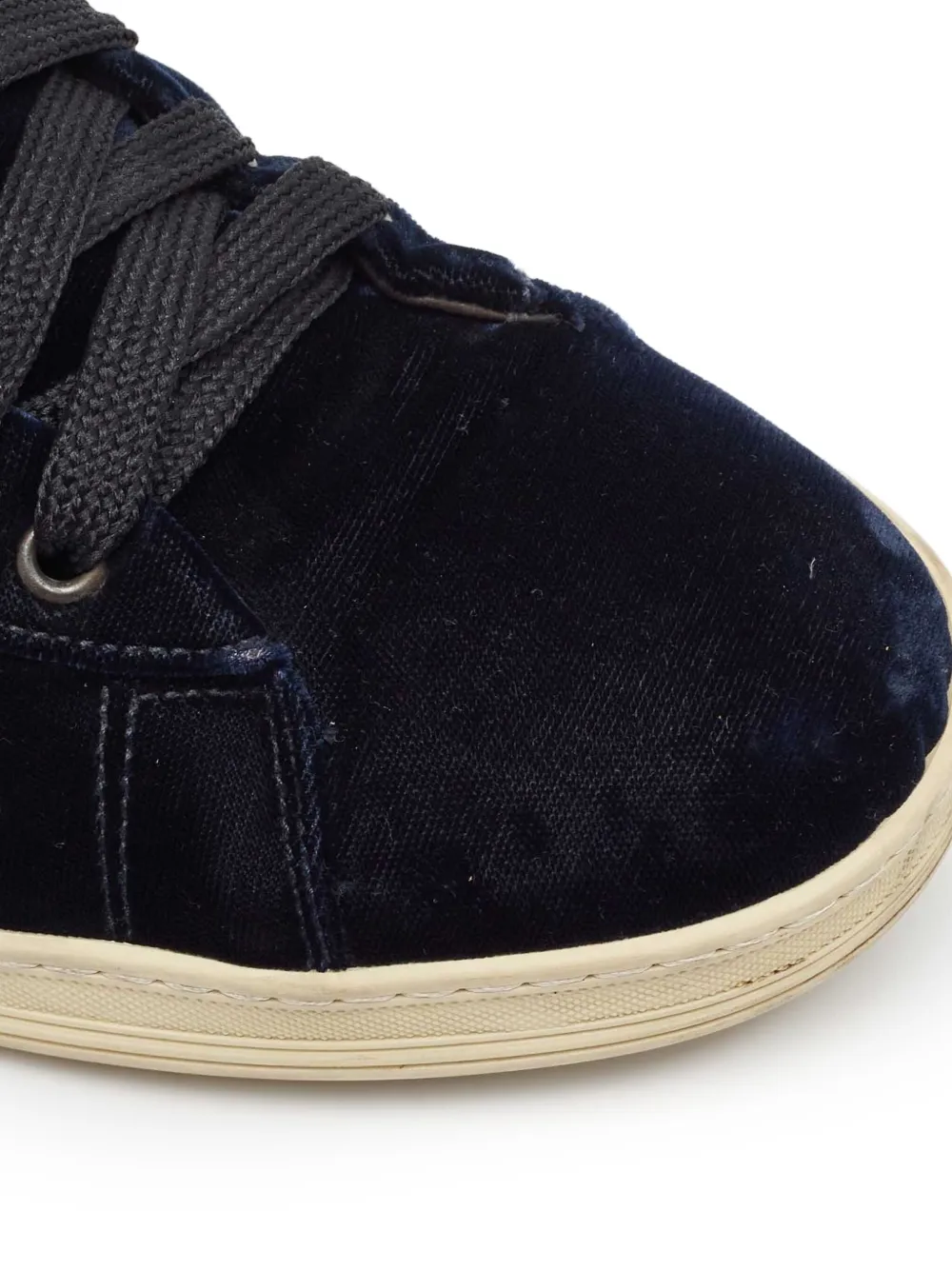 Pre-owned Tom Ford  Velvet Sneakers In Blue