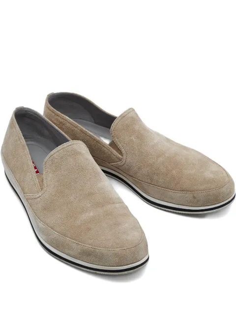 Prada Pre-Owned suede loafers