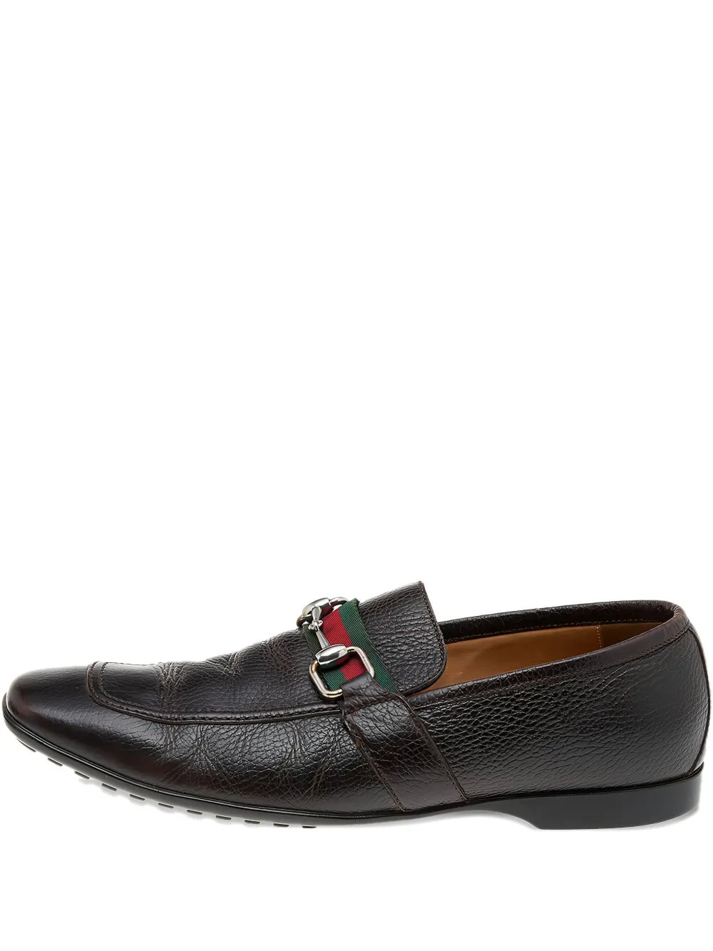 Pre-owned Gucci Horsebit Web Loafers