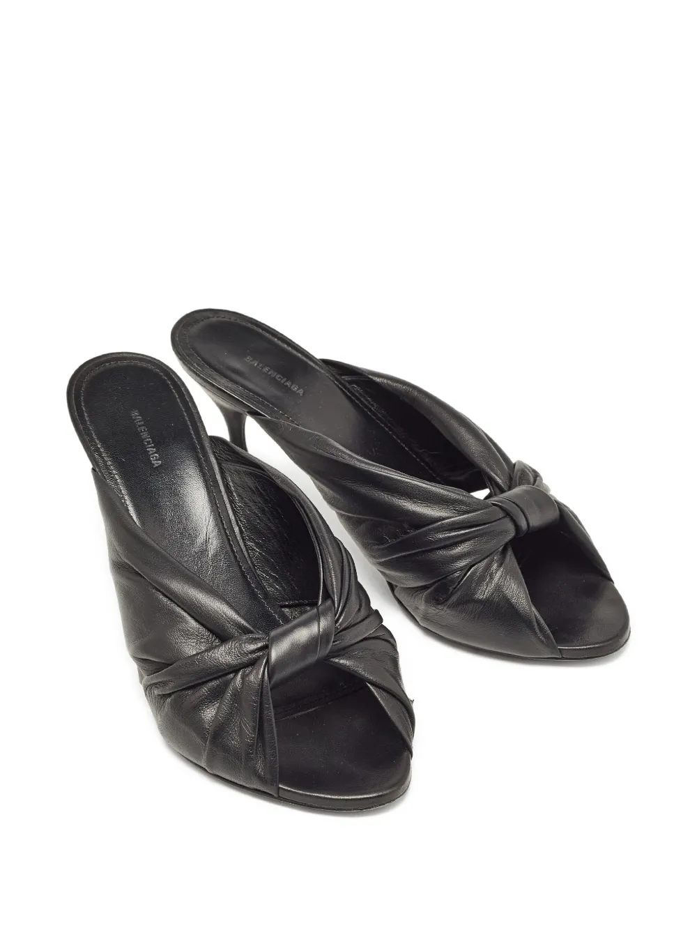 Balenciaga Pre-Owned 80 mm Drapy sandalen - Zwart