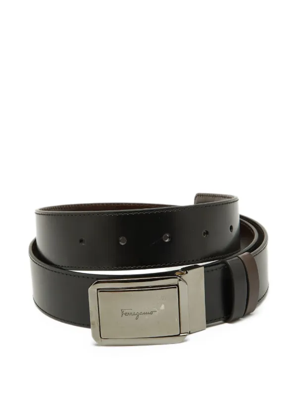Ferragamo Pre-Owned リバーシブル レザーベルト | ブラック | FARFETCH JP