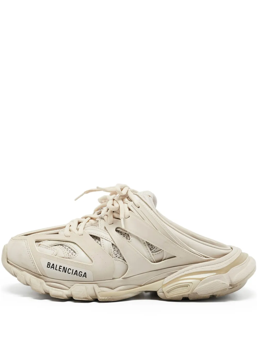 Balenciaga Pre-Owned mesh lace-up mules | Grey | Image 1