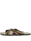 Louis Vuitton Pre-Owned leather slides - Brown