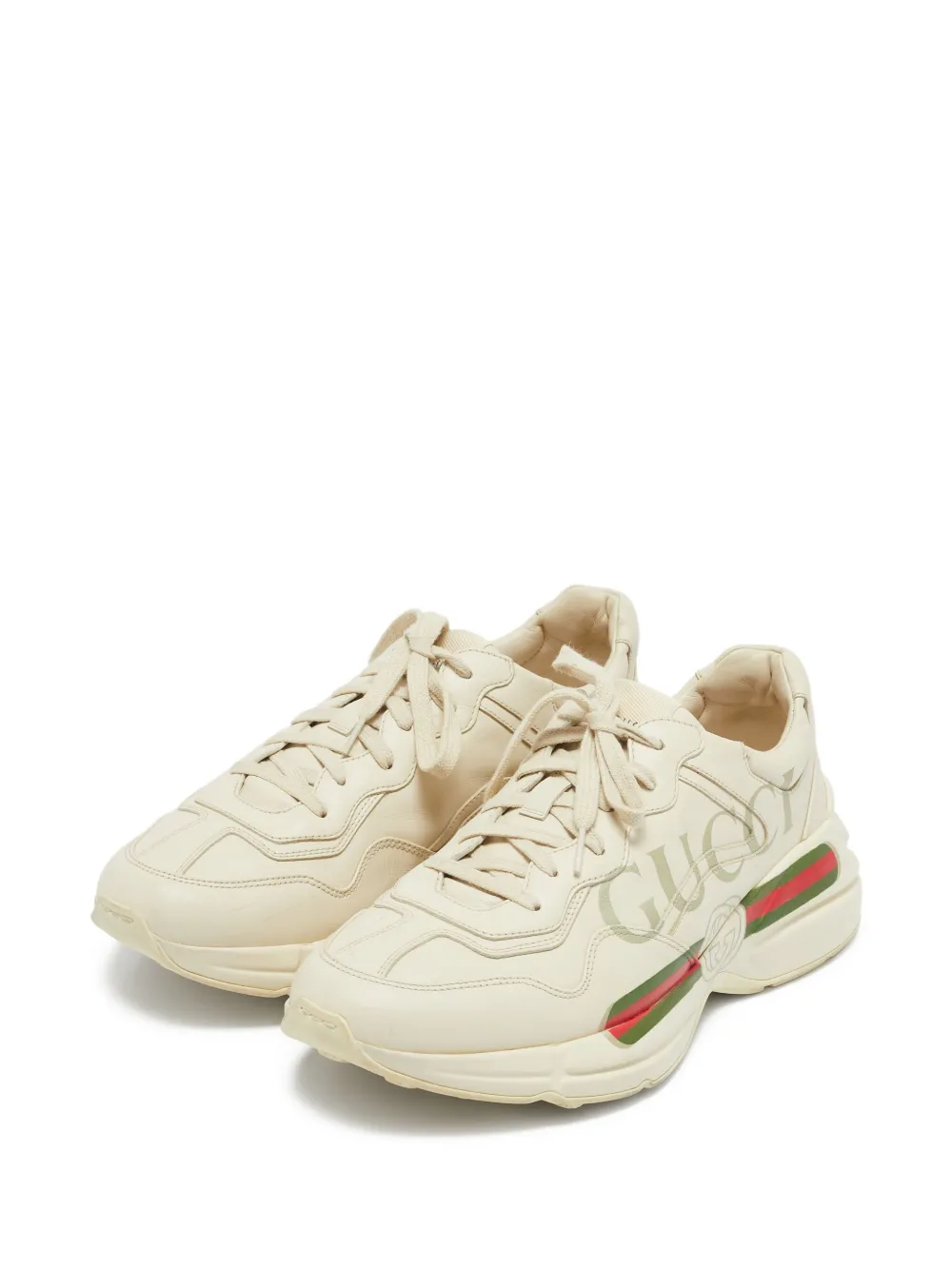 Gucci Pre-Owned logo-embellished leather sneakers | Image 2