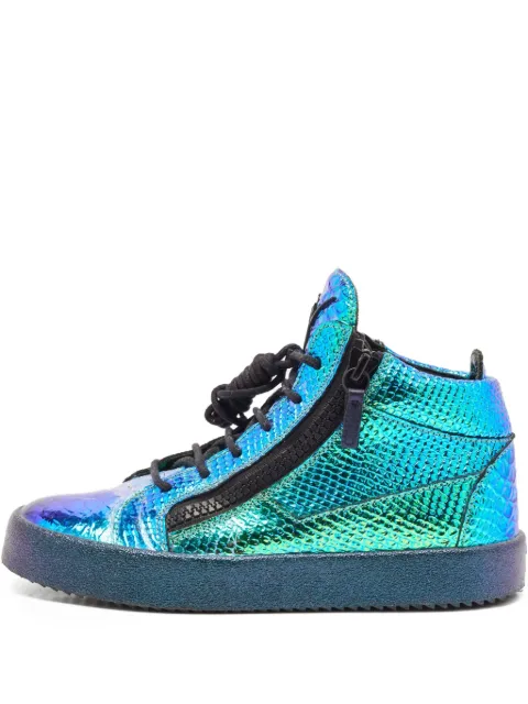Giuseppe Zanotti Vintage tenis altos de archivo con efecto iridiscente