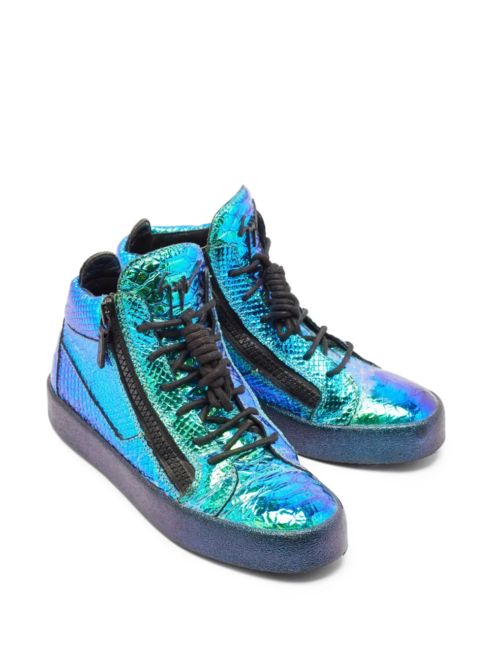 Giuseppe Zanotti Vintage pre-owned iridescent high-top sneakers | Image 2
