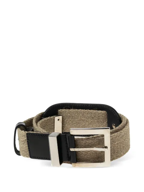 Dolce & Gabbana Pre-Owned leather-trim canvas belt