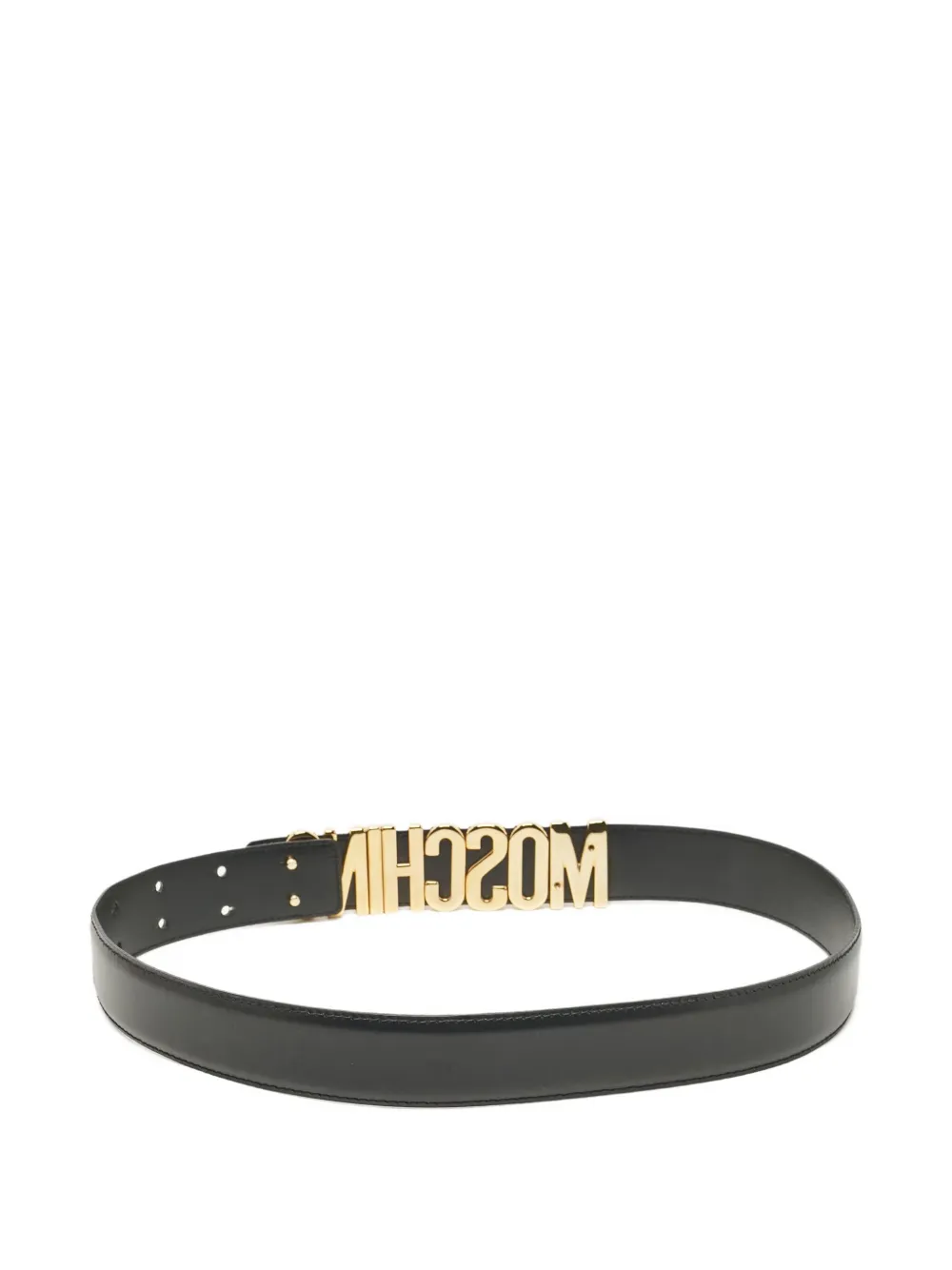 leather Moschino-buckle belt
