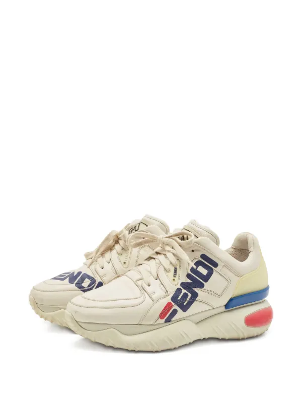 Fendi Pre-Owned x Fila Mania Platform Sneakers | Neutrals | FARFETCH