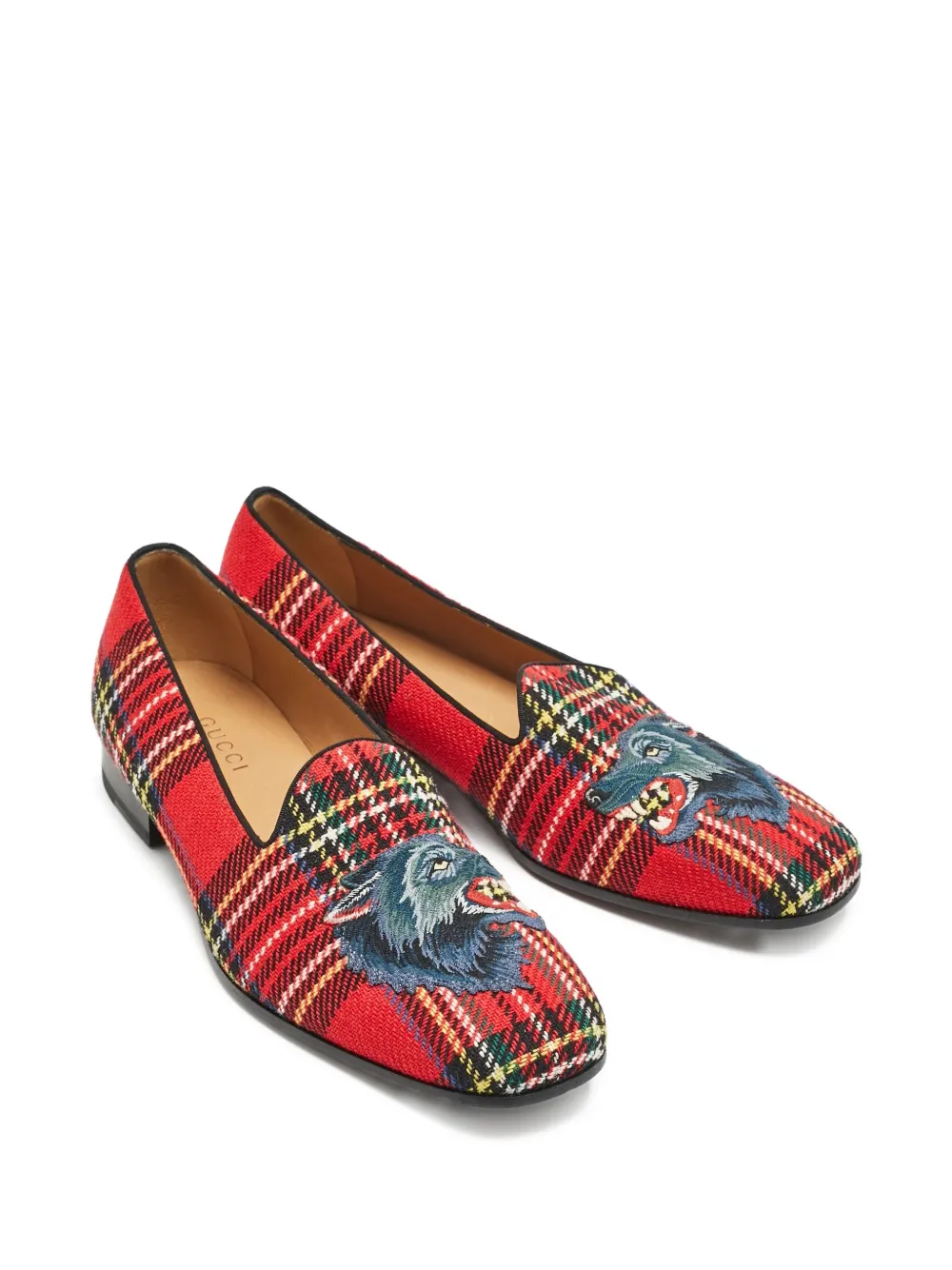 Gucci Pre-Owned wolf-motif loafers | Image 2
