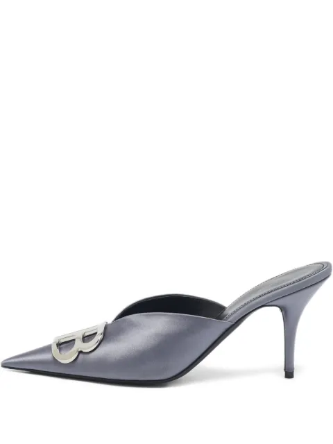 Balenciaga Pre-Owned BB-logo satin mules