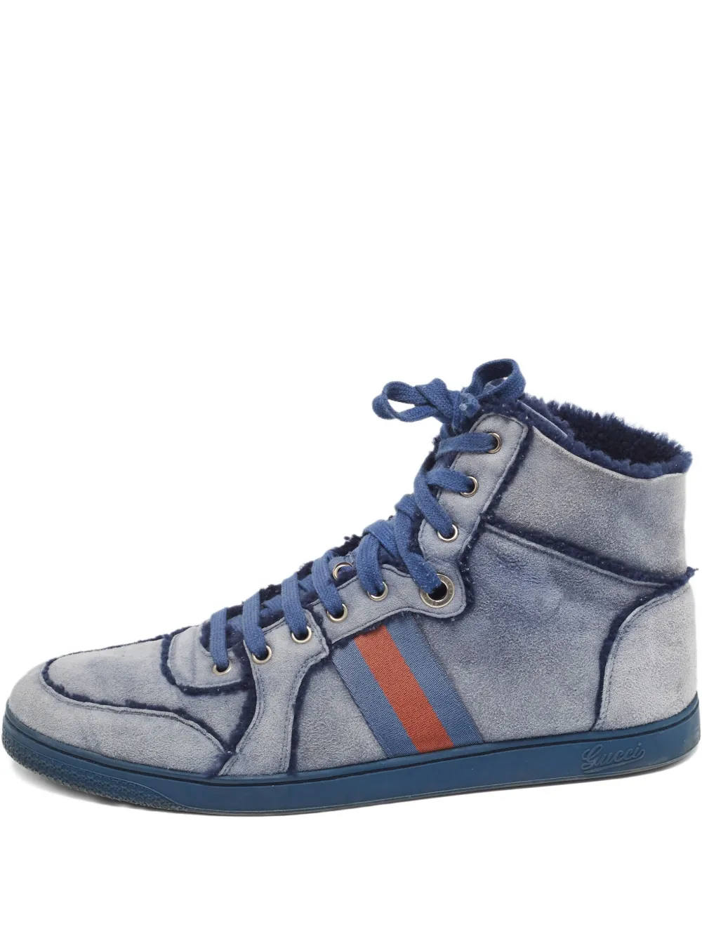 Gucci Pre-Owned baskets montantes en daim | bleu | Image 1