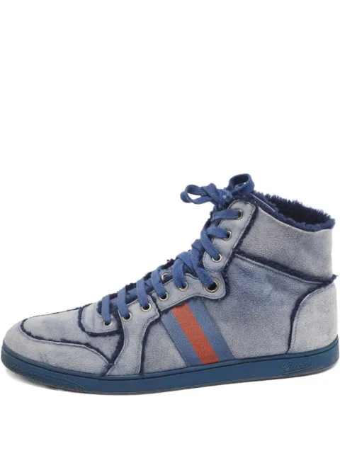 Gucci Pre-Owned tenis altos con agujetas