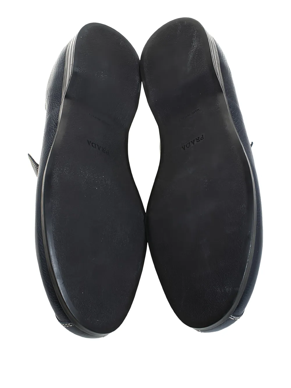 Pre-owned Prada Leather Loafers In Blue