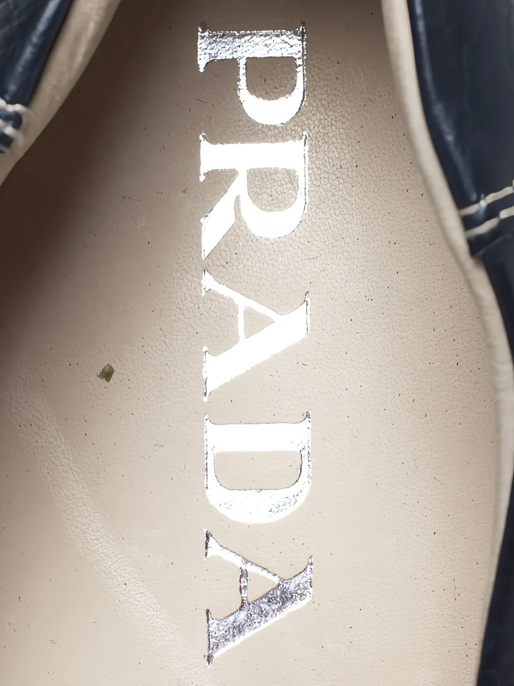 Pre-owned Prada Leather Loafers In Blue
