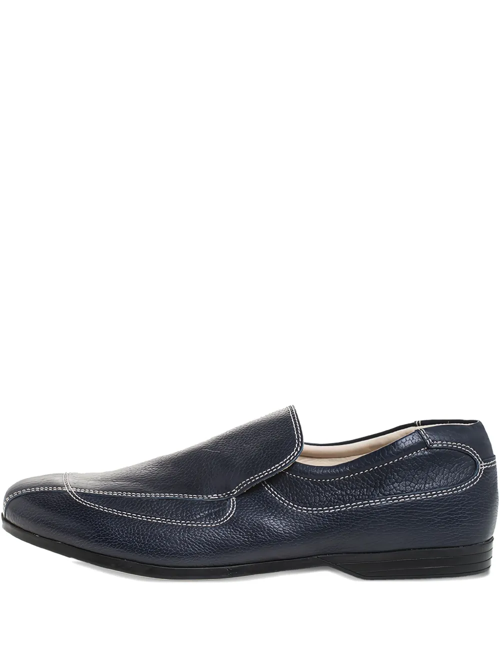 Pre-owned Prada Leather Loafers In Blue