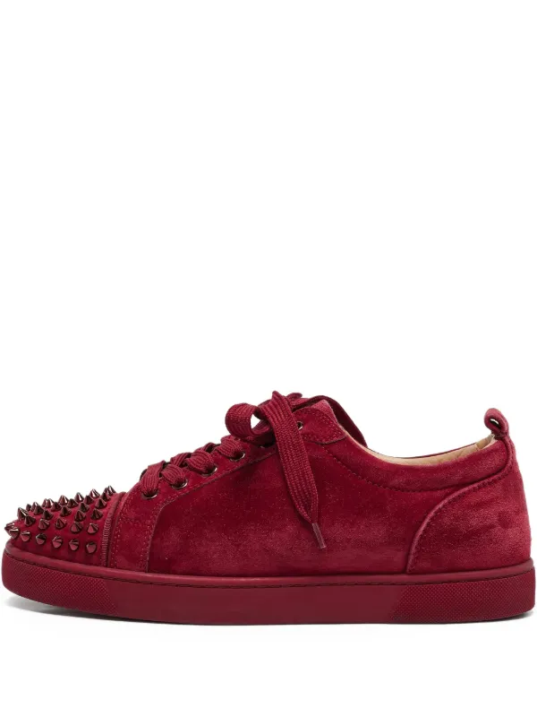 Christian Louboutin Pre-Owned Louis spike-embellished Sneakers Red  FARFETCH IN
