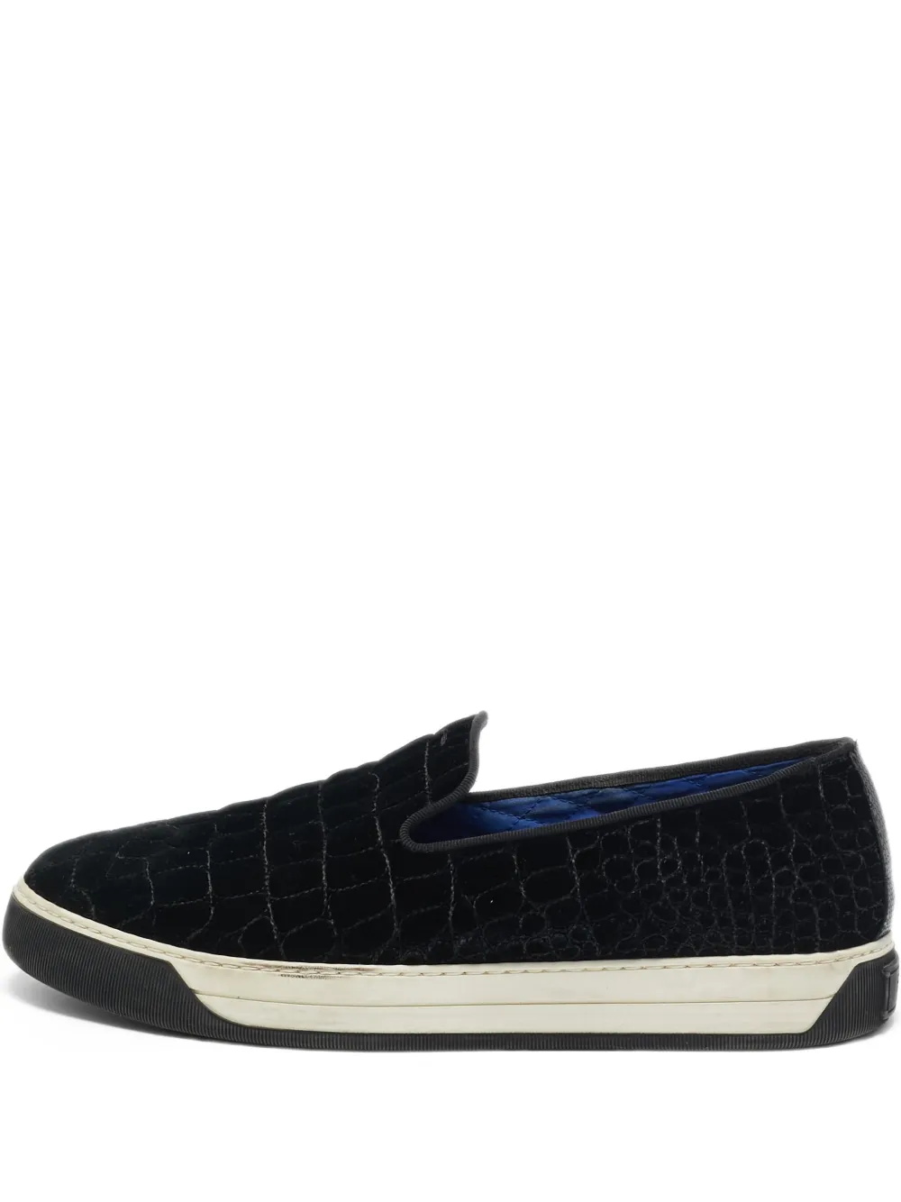 Fendi Pre-Owned velvet slip-on sneakers | Black | Image 1