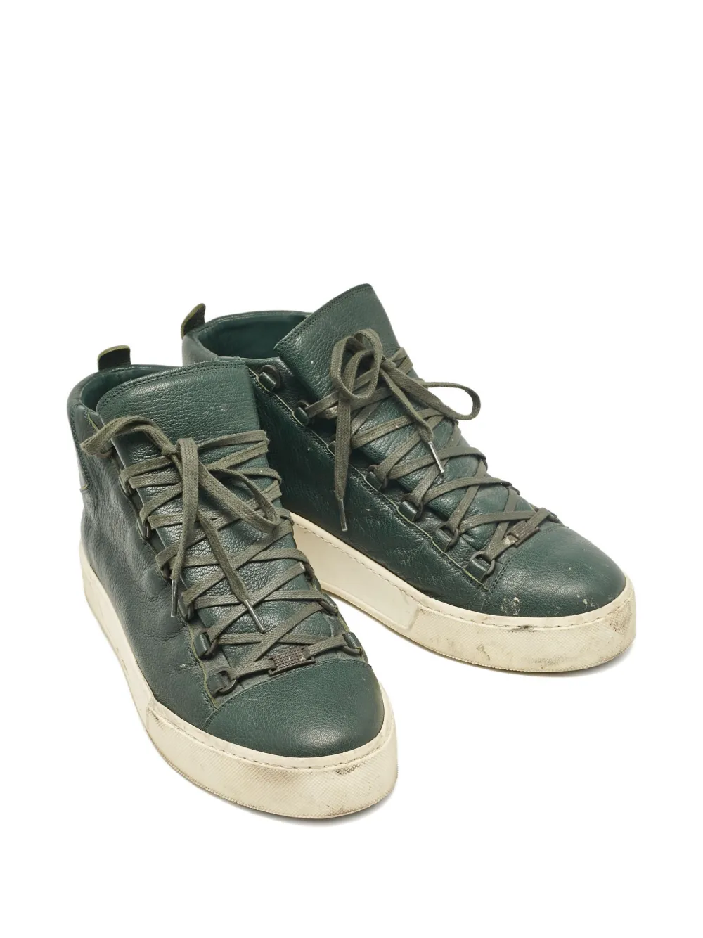 Balenciaga Pre-Owned Arena leren hoge sneakers Groen