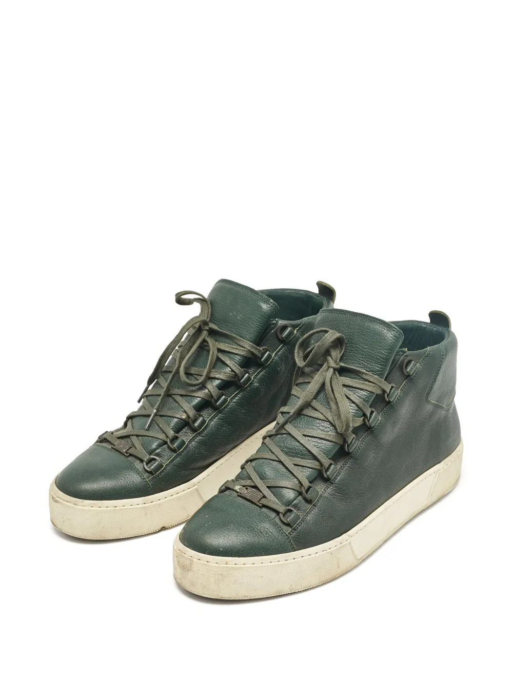 Balenciaga Pre-Owned Arena leren hoge sneakers Groen