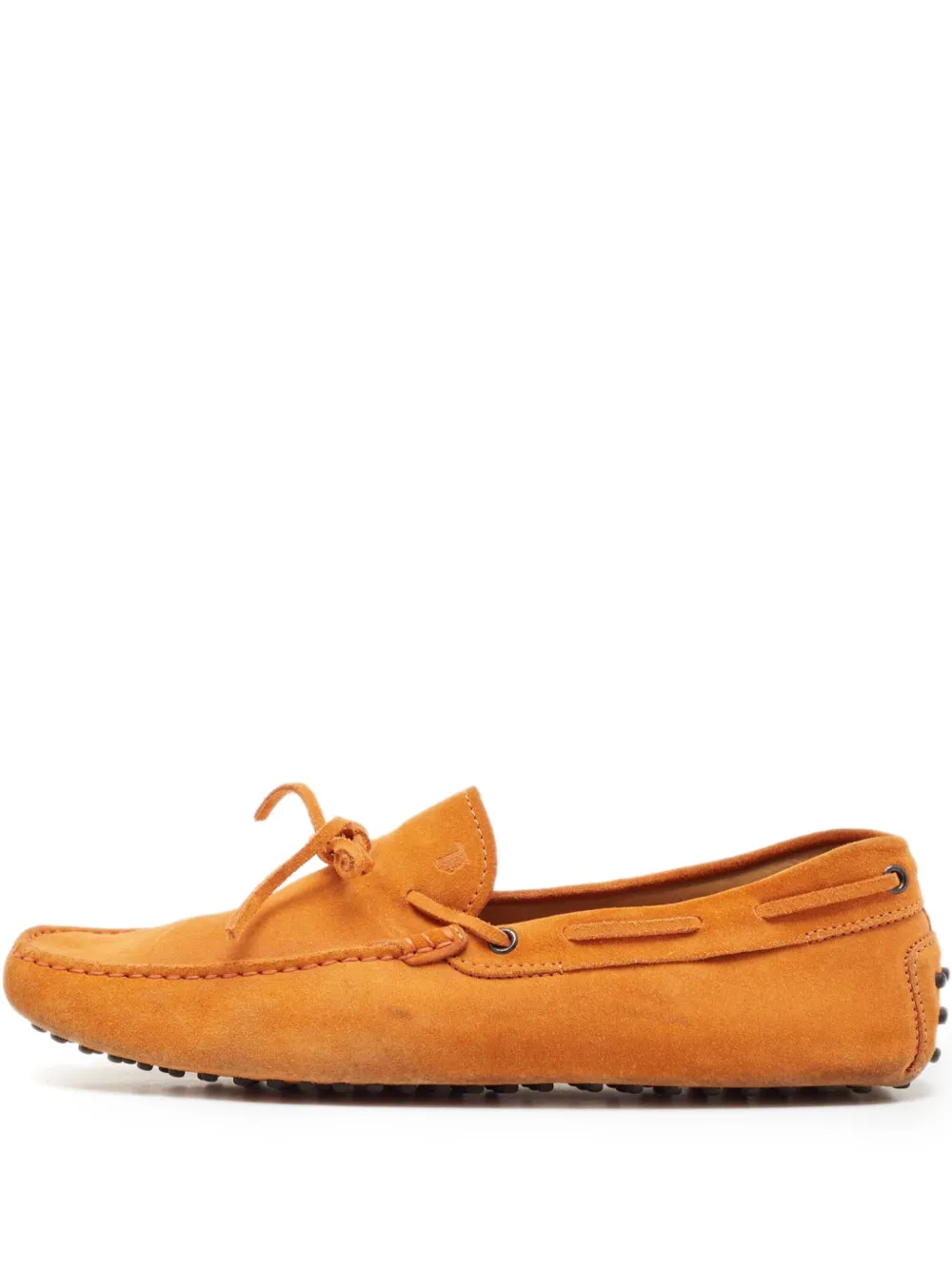 Tod's Vintage chaussures bateau Gommino en daim | orange | Image 1