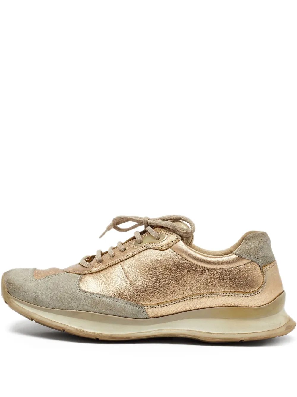 Prada Pre-Owned tenis con paneles | dorado | Image 1