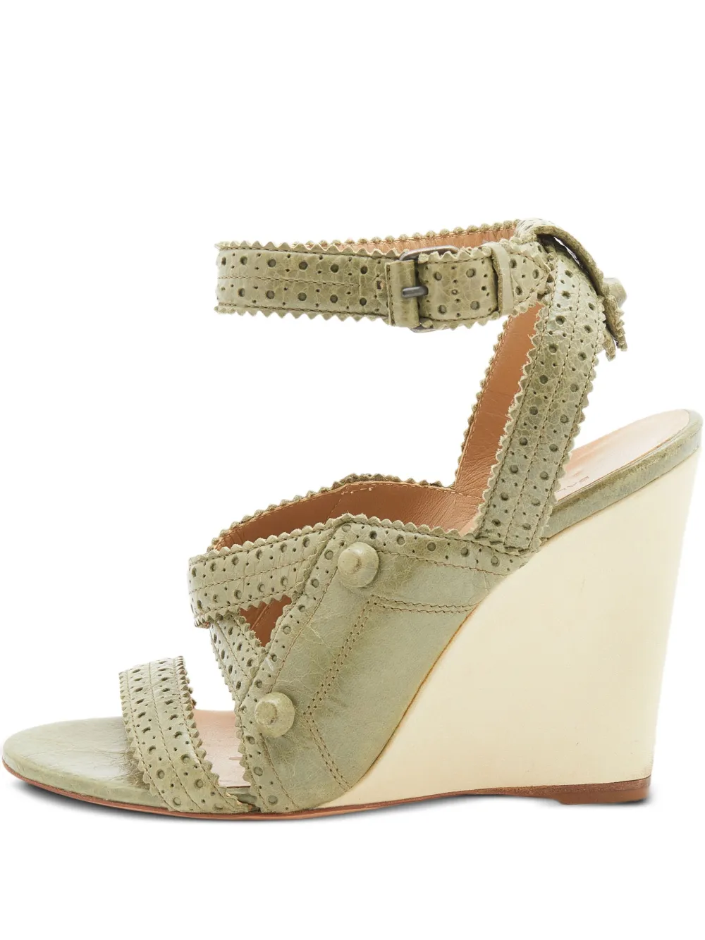 Balenciaga Pre-Owned Sandali con dettaglio traforato - Verde