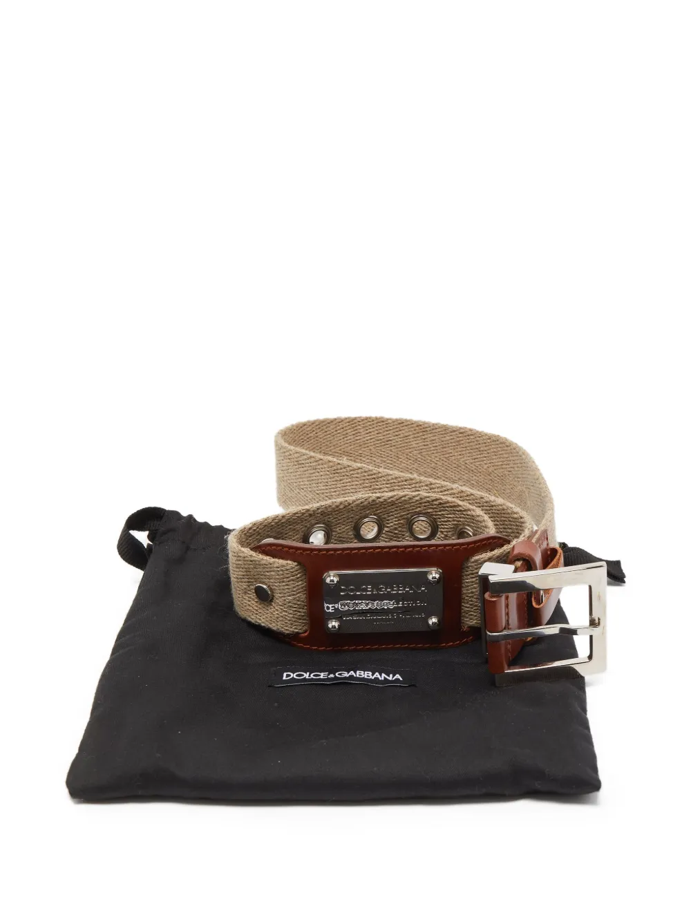 Dolce & Gabbana Pre-Owned Cintura in tela con logo | Image 5