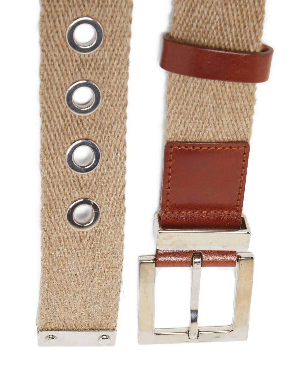 Dolce & Gabbana Pre-Owned logo-plaque canvas belt | Image 2
