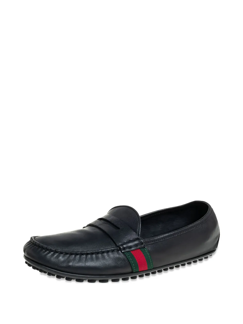 Gucci Pre-Owned Web-trimmed loafers | Image 2