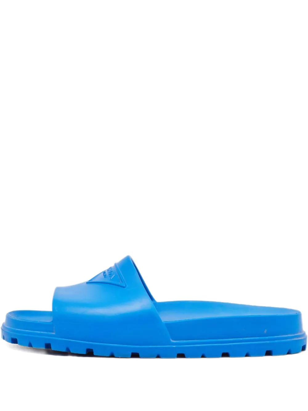 Prada Pre-Owned logo-embossed slides - ブルー Prada Pre-Owned logo-embossed slides - ブルー