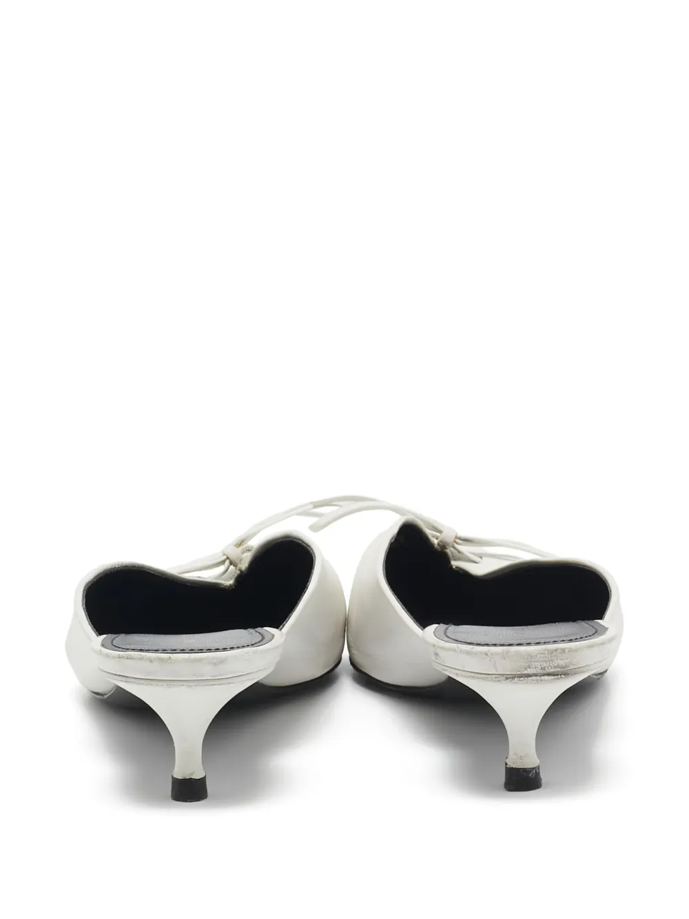Balenciaga Pre-Owned 30 mm Knife Bow muiltjes - Wit