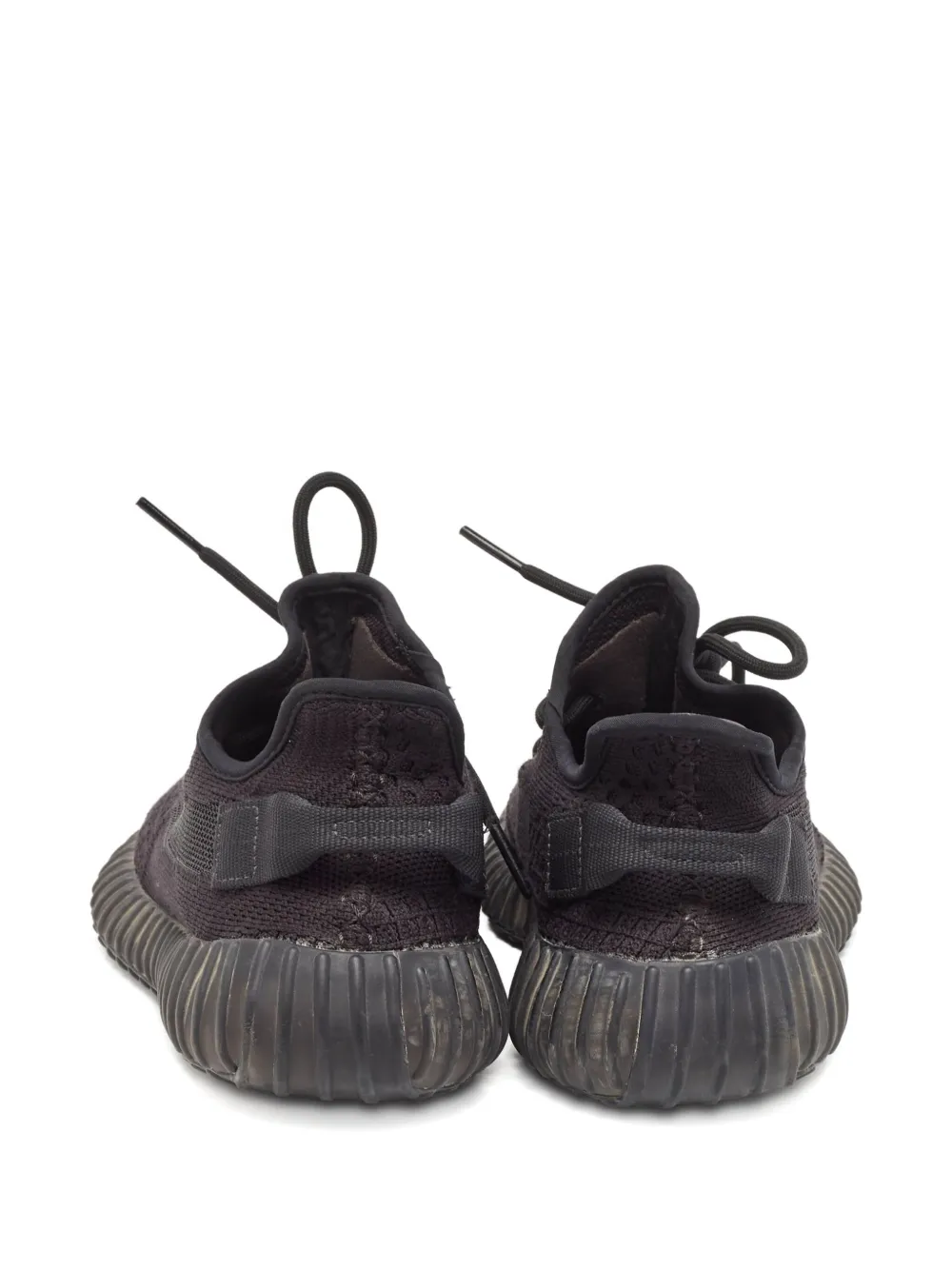 Pre-owned Adidas Originals Boost 350 V2 Knit Sneakers In Black