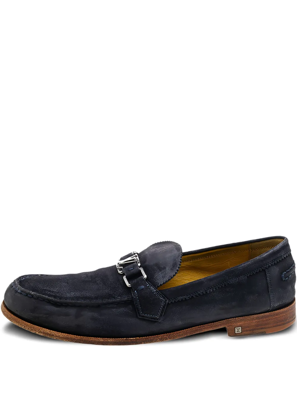 Louis Vuitton Pre-Owned LV-plaque loafers | Blue | Image 1