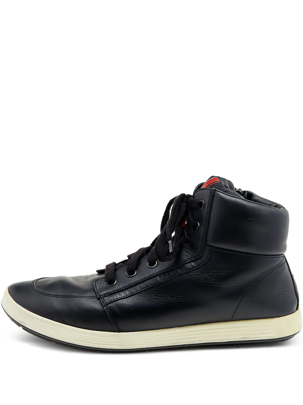 Prada Pre-Owned tenis altos con agujetas | negro | Image 1