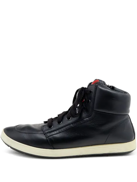 Prada Pre-Owned tenis altos con agujetas
