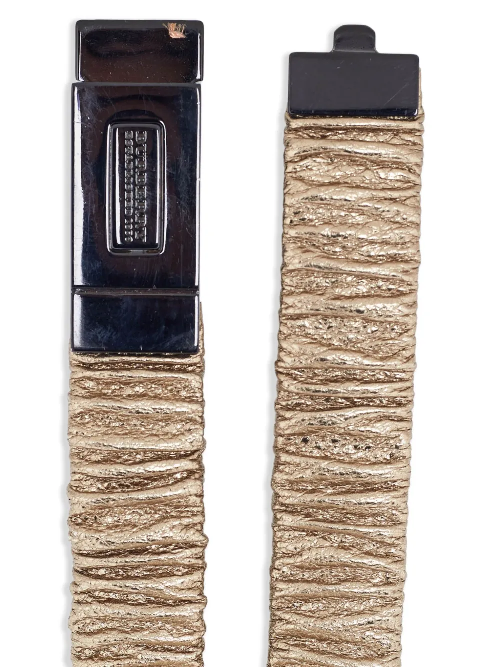 Burberry Pre-owned Leather Belt in Gold, view 3