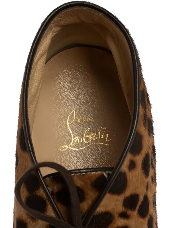 Christian Louboutin Pre-Owned leopard-print Sneakers | Brown