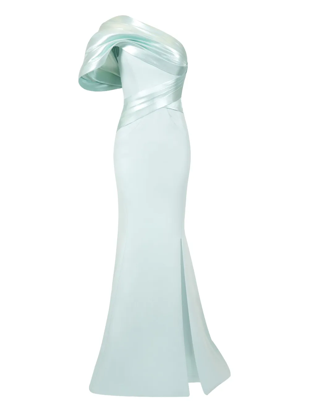 Gaby Charbachy  one-shoulder mermaid gown | Green | Image 1