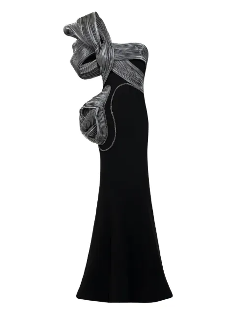 Gaby Charbachy  one-shoulder mermaid gown