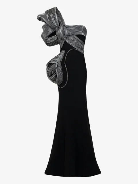Gaby Charbachy  one-shoulder mermaid gown